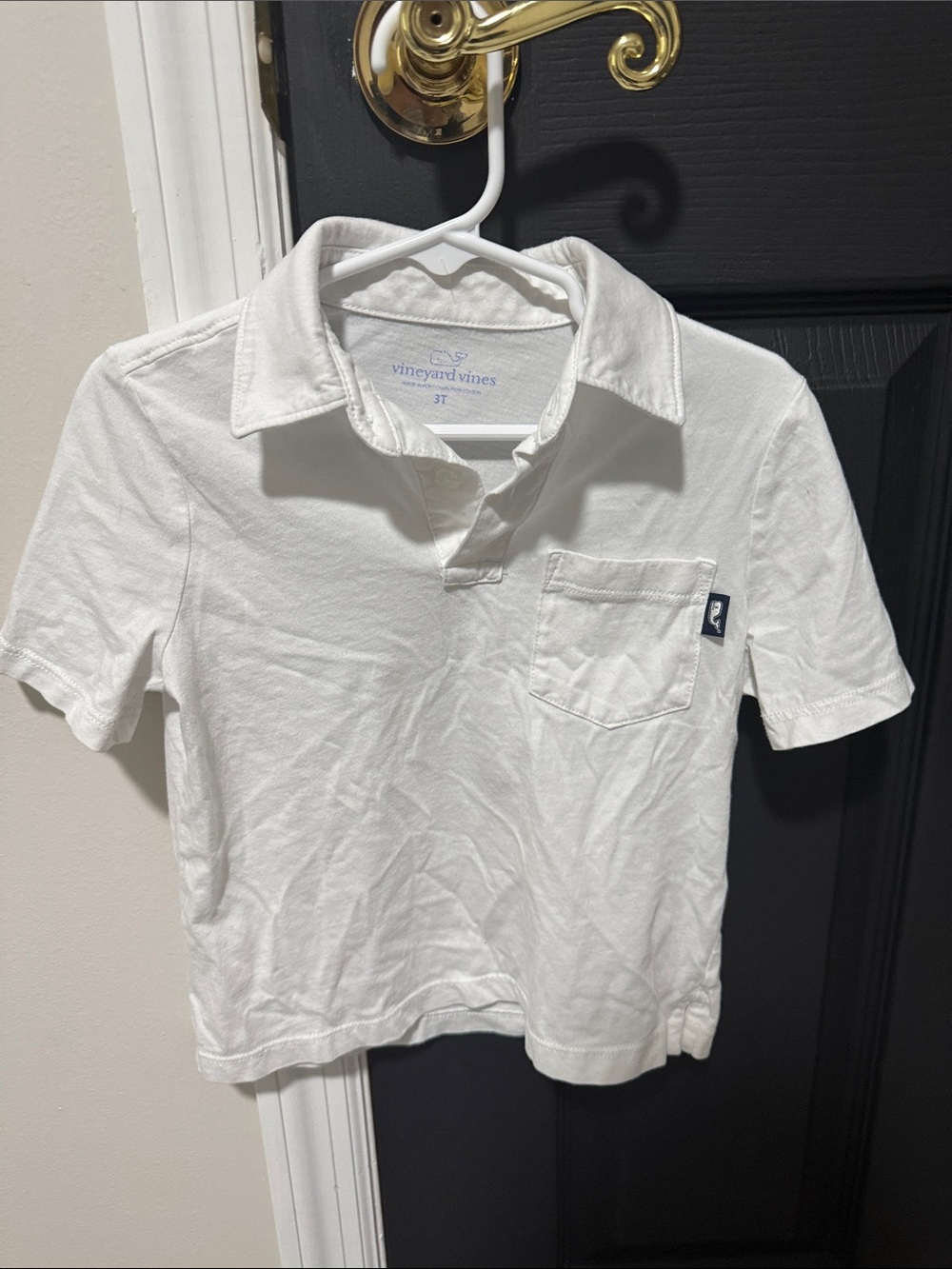 Vineyard Vines White Kids' Short-Sleeve Polo with Pocket